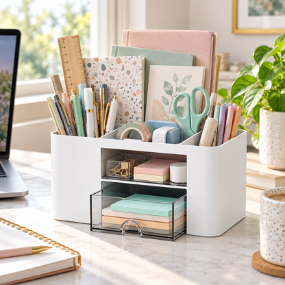 Pen Organizer With 2 Drawer