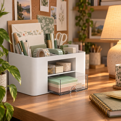 Pen Organizer With 2 Drawer