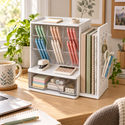 Desk Organizer With Bookends