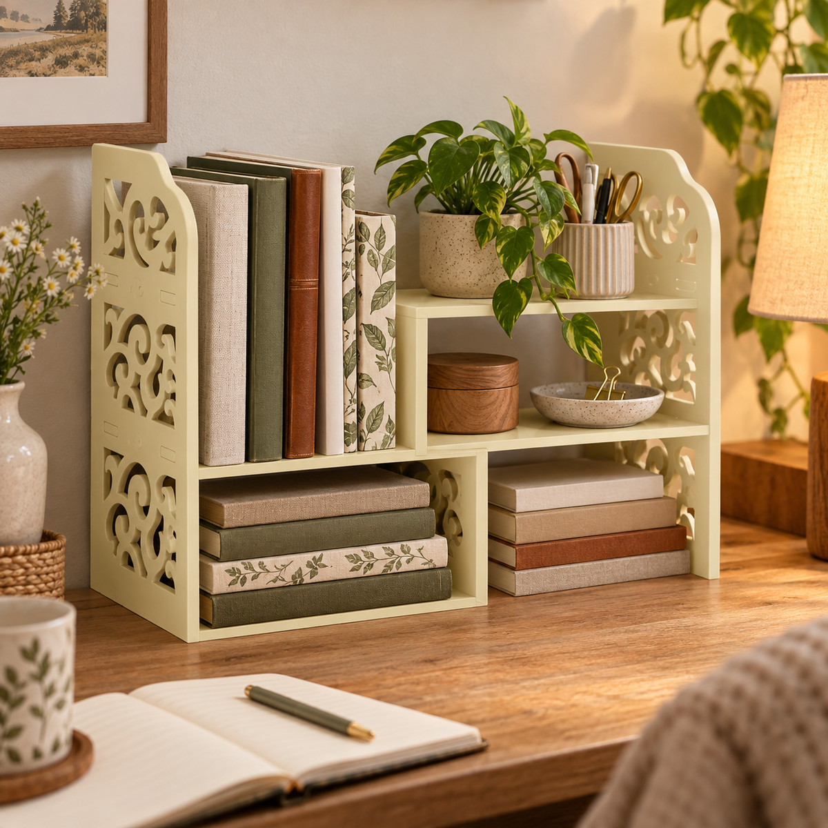 Adjustable Desktop Shelf Organizer